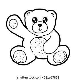 hand drawn teddy bear
