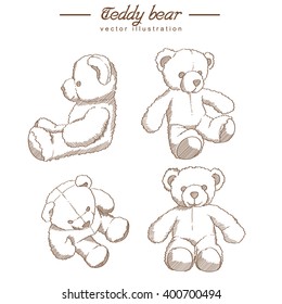 Hand drawn teddy bear