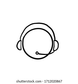 hand drawn telemarketers icon. Logo element illustration. telemarketers symbol design.doodle