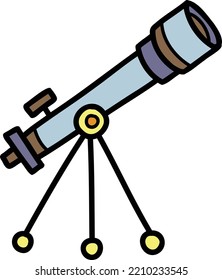 Hand Drawn telescope illustration isolated on background