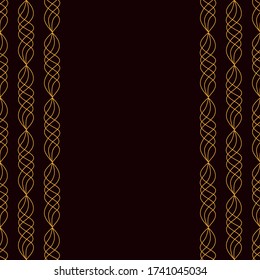 Hand drawn template for card with chain, doodles, waves. Vector illustration. EPS 10