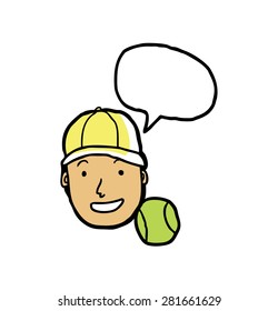 hand drawn tennis player