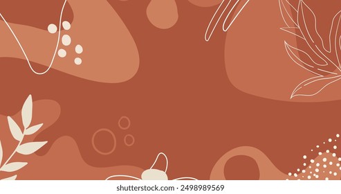 Hand drawn terracotta background vector design in eps 10
