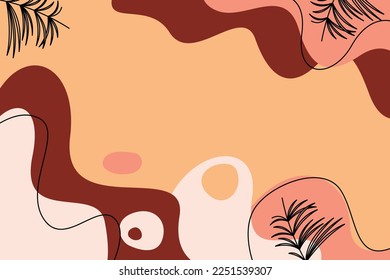 Hand drawn terracotta design background vector. Abstract background terracotta illustration