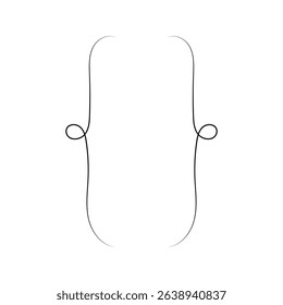 Hand drawn text bracket, brace, quote, text box icon