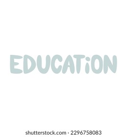 Educación de texto dibujado a mano para web, impresión, postales, etc. Texto a mano libre