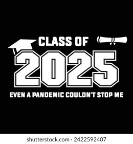 Ilustración de texto dibujada a mano para la graduación de la clase 2025