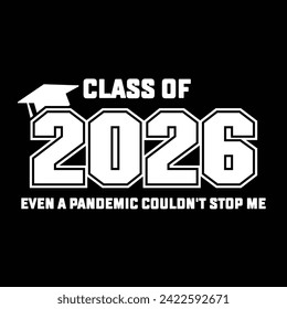 Handgezeichnete Textgrafik für die Klasse der 2026-Graduierung