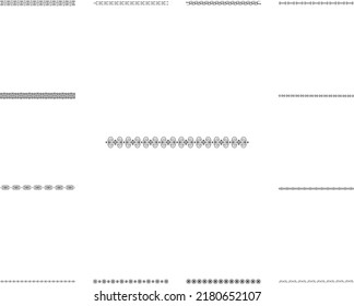 Hand drawn text ornaments icon in a collection with other items