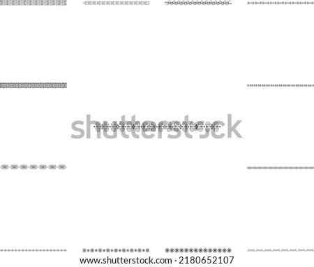 Hand drawn text ornaments icon in a collection with other items