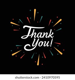 Hand Drawn Text Thank You. As a Thank You Card Message.