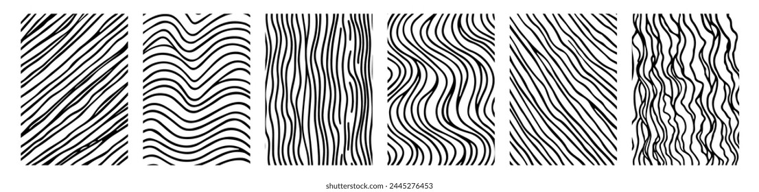 Handgezeichnete Textur Hintergrund Set schwarze Farbe