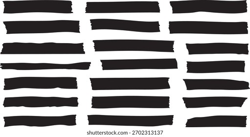 Handgezeichnete Textur Hintergrundstreifen für Unterstrich Dekoration farbig raue Marker Ränder Highlight.