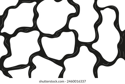 Hand Drawn Texture Background in trendy Brazilian Cordel Style isolated transparent backdrop. Grunge Marble Textured. Black and White Swirl Twirl Wave Frame Background. EPS 10 