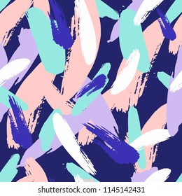 Textura dibujada a mano con trazos de pincel.Patrón de dibujos expresivos abstractos de vectores