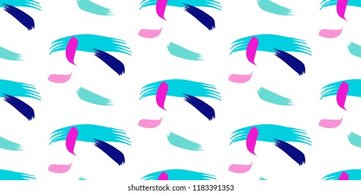 Hand Drawn Texture ,Neon Colored Print