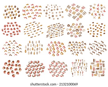 Hand drawn texture pattern design elements collection