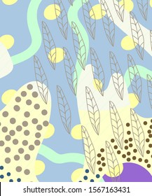 Hand drawn texture perfect floral pattern for photos postcards posters covers invitations brochures. Vector.