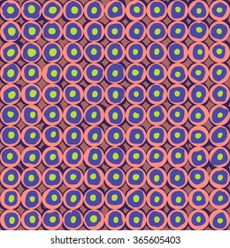 Hand drawn texture, sketched. Circles vector illustration. Seamless pattern.