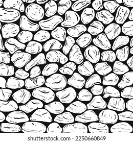 Textura dibujada a mano del fondo de piedra, ilustración vectorial