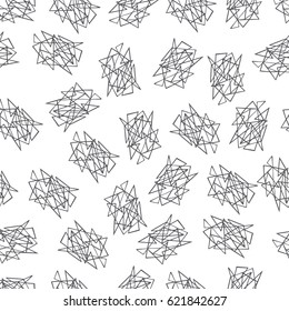 Hand drawn texture, template,. Hatching drawn seamless, pattern, vector design elements Vector pattern with points, strokes, ornament in grunge style