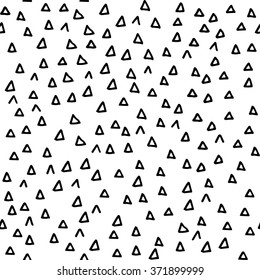 Hand drawn texture with triangle. Hipster background
