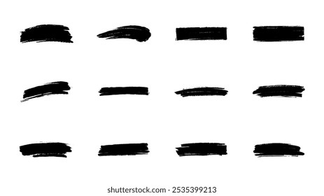 Traçados de pincel texturizados desenhados à mão