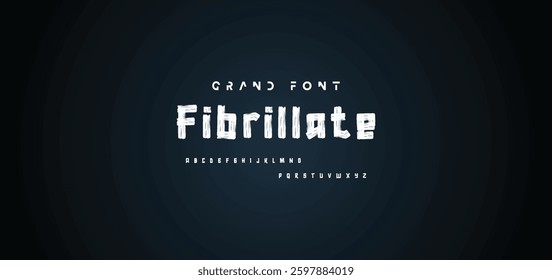 Hand drawn textured brush strokes vector letters set.