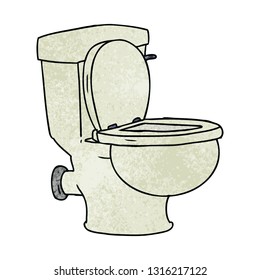 hand drawn textured cartoon doodle of a bathroom toilet