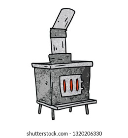 hand drawn textured cartoon doodle of a house furnace