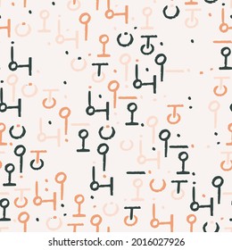 Hand drawn textured doodle seamless pattern. Vector micro texture for background.