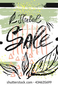 Hand drawn textured ink card.Vector colored abstract illustration of artistic herbal bath and skin care card.Hand Drawn texture for Bath shop,herbal oil store,Herbal shop sale,natural bath logo design
