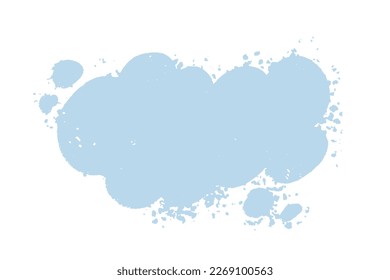 Hand drawn textured speech bubble background. Cloud shape backdrop. Call out shape for messages, banners, phrases, quotes.