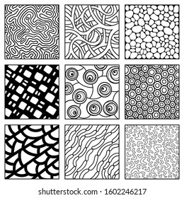 Hand Drawn Textures Big Artistic Collection Stock Vector (Royalty Free ...