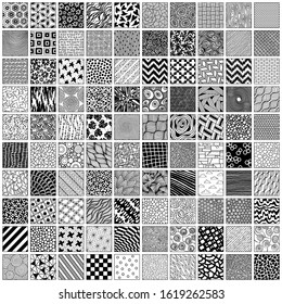 Hand drawn textures. Big artistic collection of design elements: graphic patterns, geometric ornaments, abstract lines, tribal symbols made with ink. Isolated vector set.