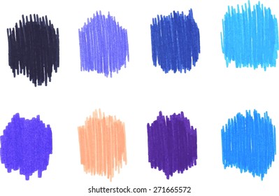 Hand drawn textures. Freehand drawing elements. Vector illustration.