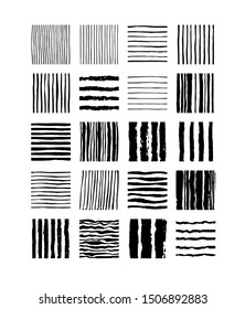 Hand drawn textures. Isolated vector illustration. Seamless pattern, trendy design elements. Set of  background texture drops, line, points, wave, freehand shape. Ornament in grunge style. 
