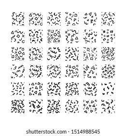 Hand drawn textures. Isolated vector illustration. Seamless pattern. Set of  background texture abstract shapes, memphis design. Ornament in grunge style. 