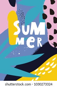 Hand Drawn textures. Set of posters and cards. Hand Drawn textures. Hello Summer