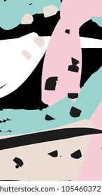 Hand Drawn textures. Set of posters and cards. Android format