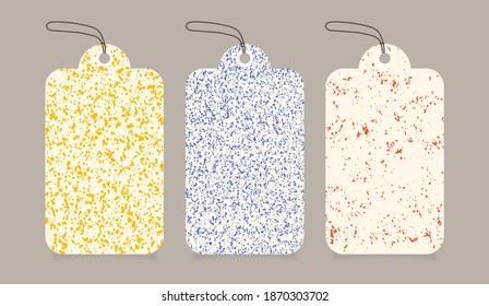 Hand drawn textures style tags set. labels Vector design