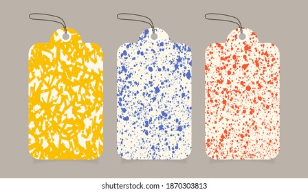 Hand drawn textures style tags set. labels Vector design