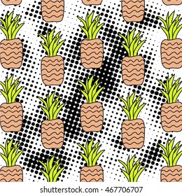 Hand drawn textures. Vector. pattern and geometric elements. Modern abstract design poster, cover. pineapple.