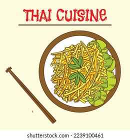 Hand drawn Thai food, Clipart Thai Cuisine
