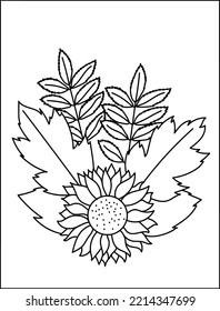 hand drawn thanksgiving coloring page for kids