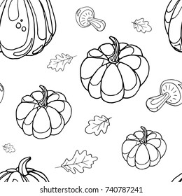 Hand drawn  Thanksgiving seamless pattern.  Can be used for invitations, greeting cards, scrapbooking, print, gift wrap. 