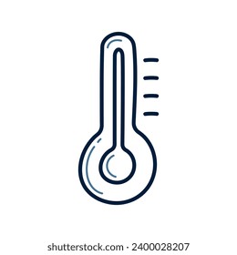 Hand drawn thermometer doodle line illustration. thermometer doodle icon vector.