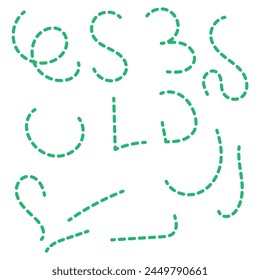 Hand drawn thin line arrows set. Many vector curvy and wavy arrows isolated on white background.