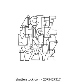 Handgezeichnetes dünnes lateinisches Alphabet. Vector ABC einzeln auf dem Hintergrund und einfach zu bedienen für Ihr Briefing-Design.