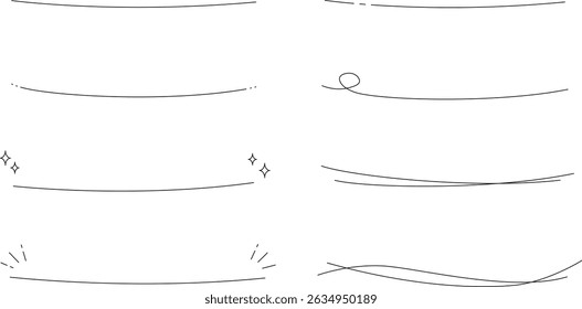 Hand drawn thin line variation illustrations
